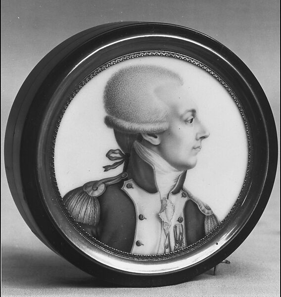 Snuffbox, After Jean-Paul Guerin, Porcelain, tortoiseshell 