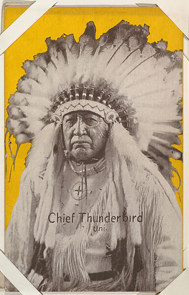 Chief Thunderbird from Western Stars or Scenes Exhibit Cards series (W412), Commercial color photolithograph 