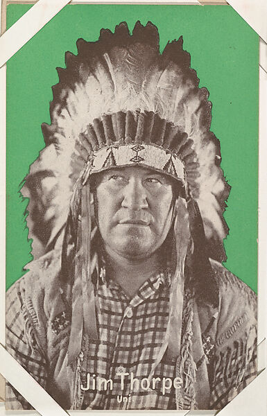 Jim Thorpe from Western Stars or Scenes Exhibit Cards series (W412), Commercial color photolithograph 