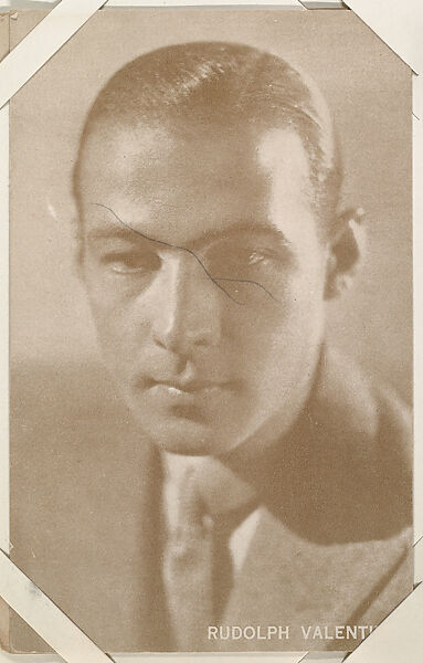 Rudolph Valentino from Movie Stars Exhibit Cards series (W401), Commercial color photolithograph 