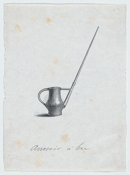 Watering can, Félix Leblanc (French, born Paris, 1823), Steel engraving 