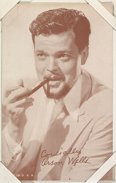Orson Welles from TV and Radio Stars Exhibit Cards series (W409), Commercial color photolithograph 