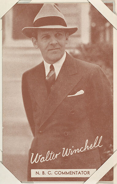 Walter Winchell from TV and Radio Stars Exhibit Cards series (W409), Commercial color photolithograph 