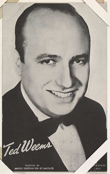 Ted Weems from TV and Radio Stars Exhibit Cards series (W409), International Mutoscope Reel Company, Commercial photolithograph 