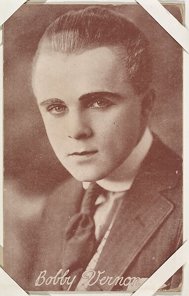 Bobby Vernon from Movie Stars Exhibit Cards series (W401), Commercial color photolithograph 
