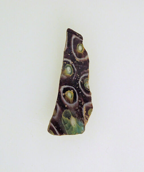 Glass mosaic bowl fragment, Glass, Roman 