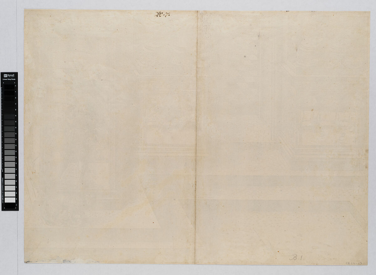 The Lower Portion of the Entryway to the Left Portal (Die Porten des Lobs); and the Outer Left Sockel of the Central Portal, from the Arch of Honor, proof, dated 1515, printed 1517-18, Hans Springinklee (German, ca. 1495–after 1522), Woodcut