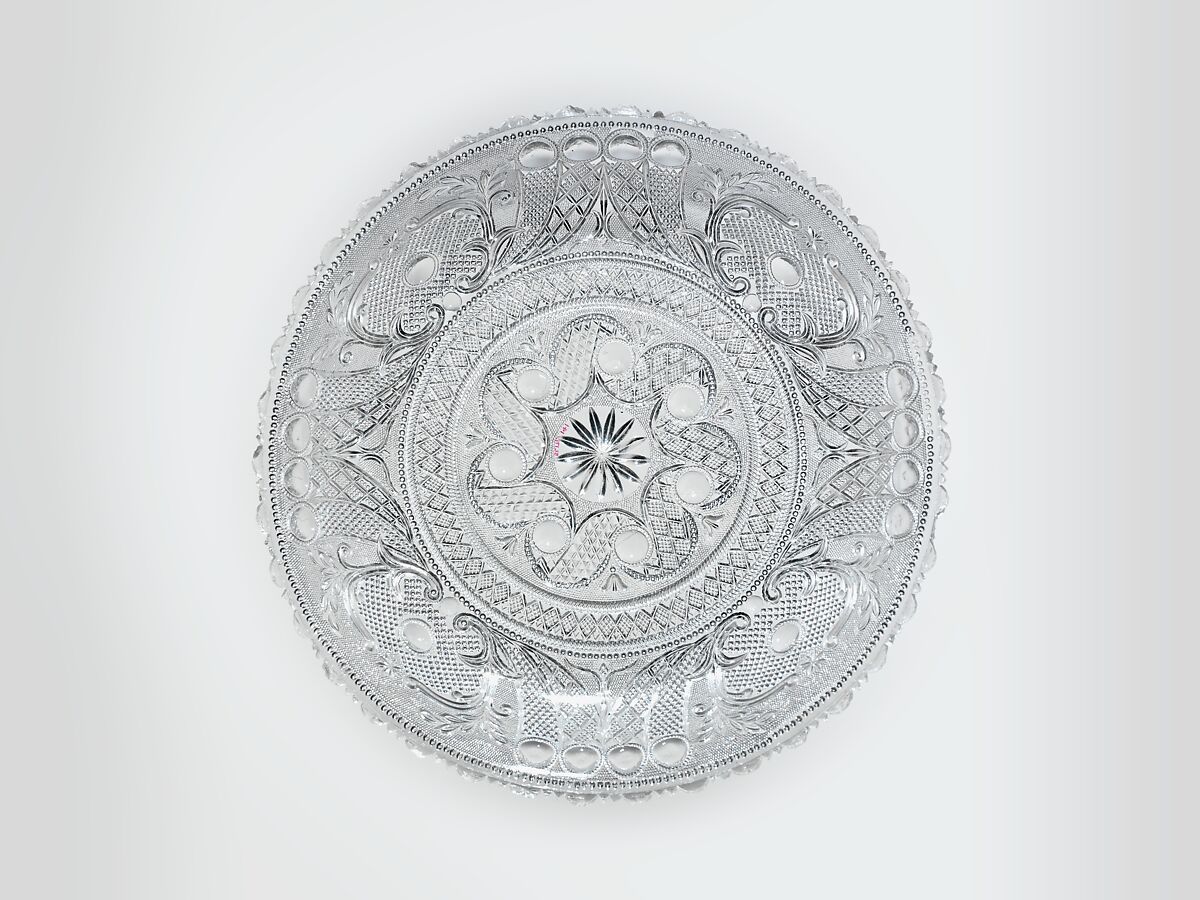 Bowl, Possibly Boston &amp; Sandwich Glass Company (American, 1825–1888, Sandwich, Massachusetts), Pressed glass, American 