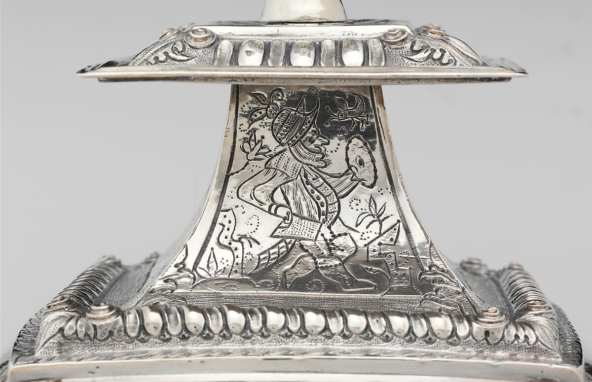 Snuffer Stand, Cornelius Kierstede (1674–ca. 1757), Silver, American