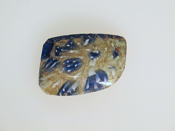 Glass mosaic bowl fragment, Glass, Roman 