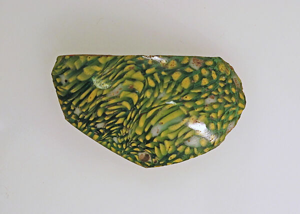 Glass mosaic bowl fragment, Glass, Roman 