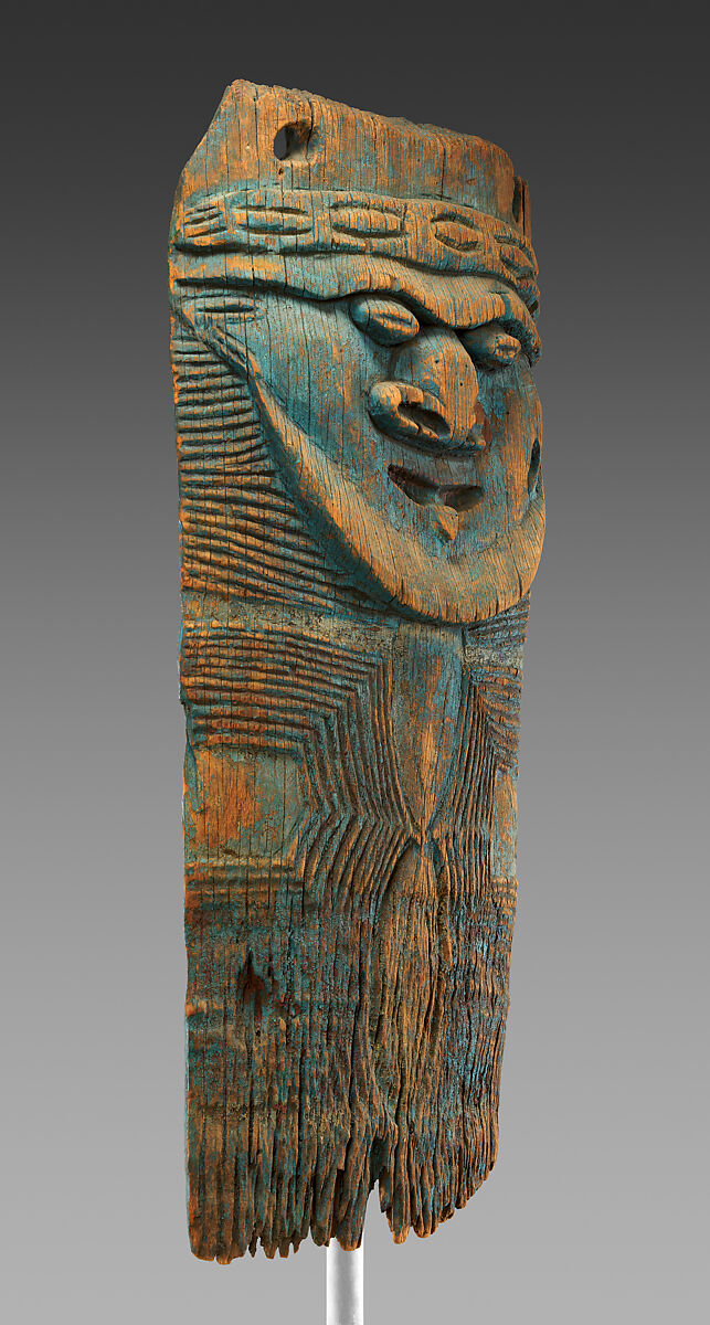 Door board (jovo), Wood, pigment, Kanak people