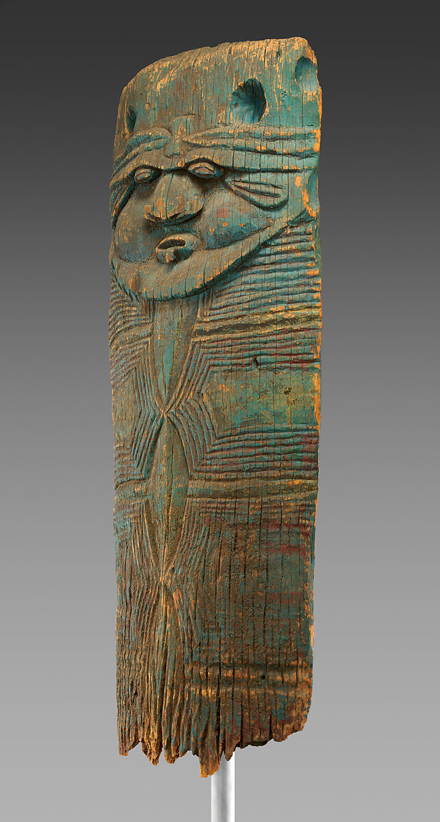 Door board (jovo), Wood, pigment, Kanak people