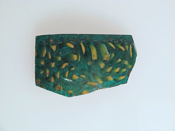 Glass mosaic bowl fragment, Glass, Roman 