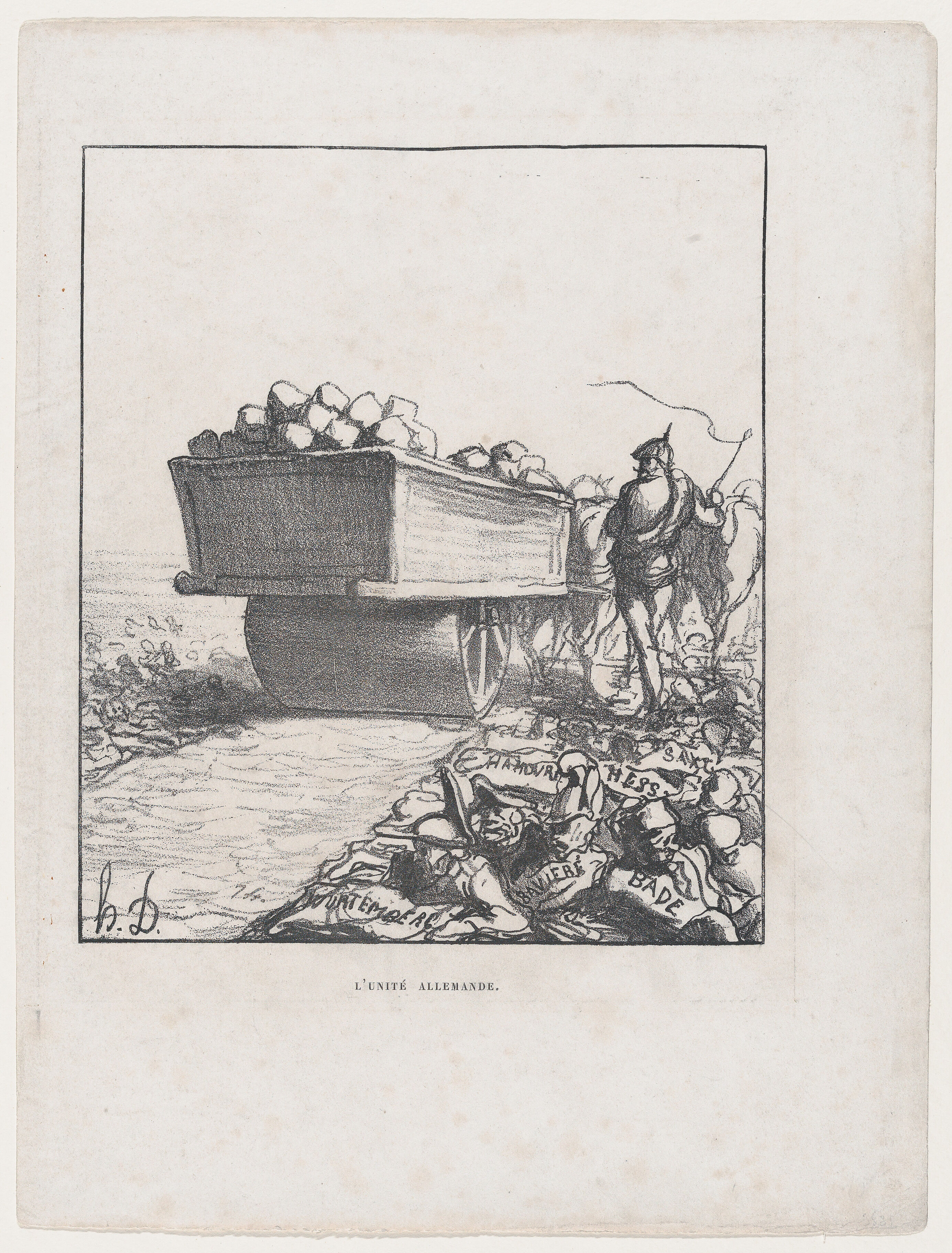 German unity, from News of the day, published in "L'Album du Siège", Honoré Daumier (French, Marseilles 1808–1879 Valmondois), Lithograph on wove paper; third state of three (Delteil) 