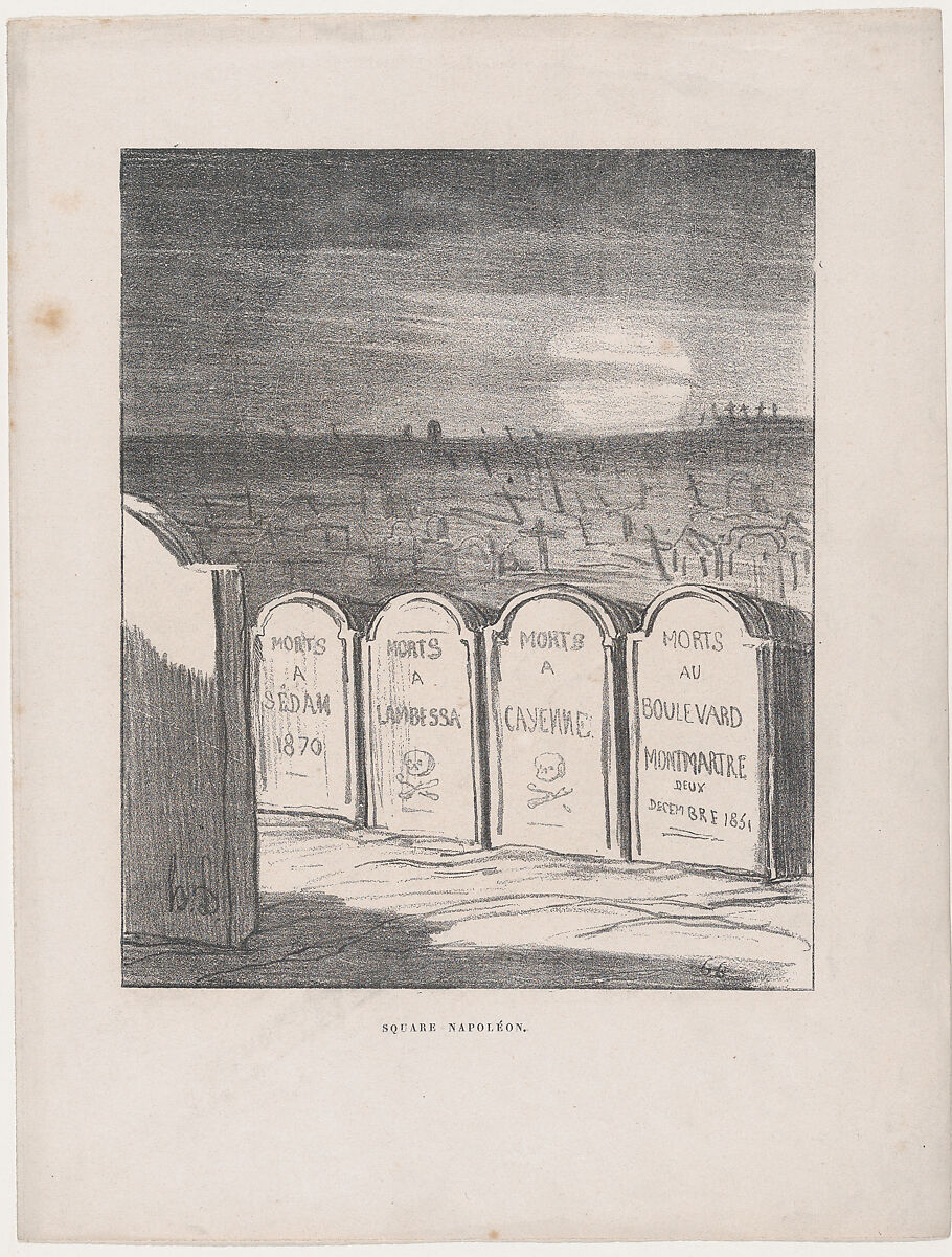 Square Napoleon, from 'News of the day,' published in "L'Album du Siège", Honoré Daumier (French, Marseilles 1808–1879 Valmondois), Lithograph on wove paper; third state of three (Delteil) 