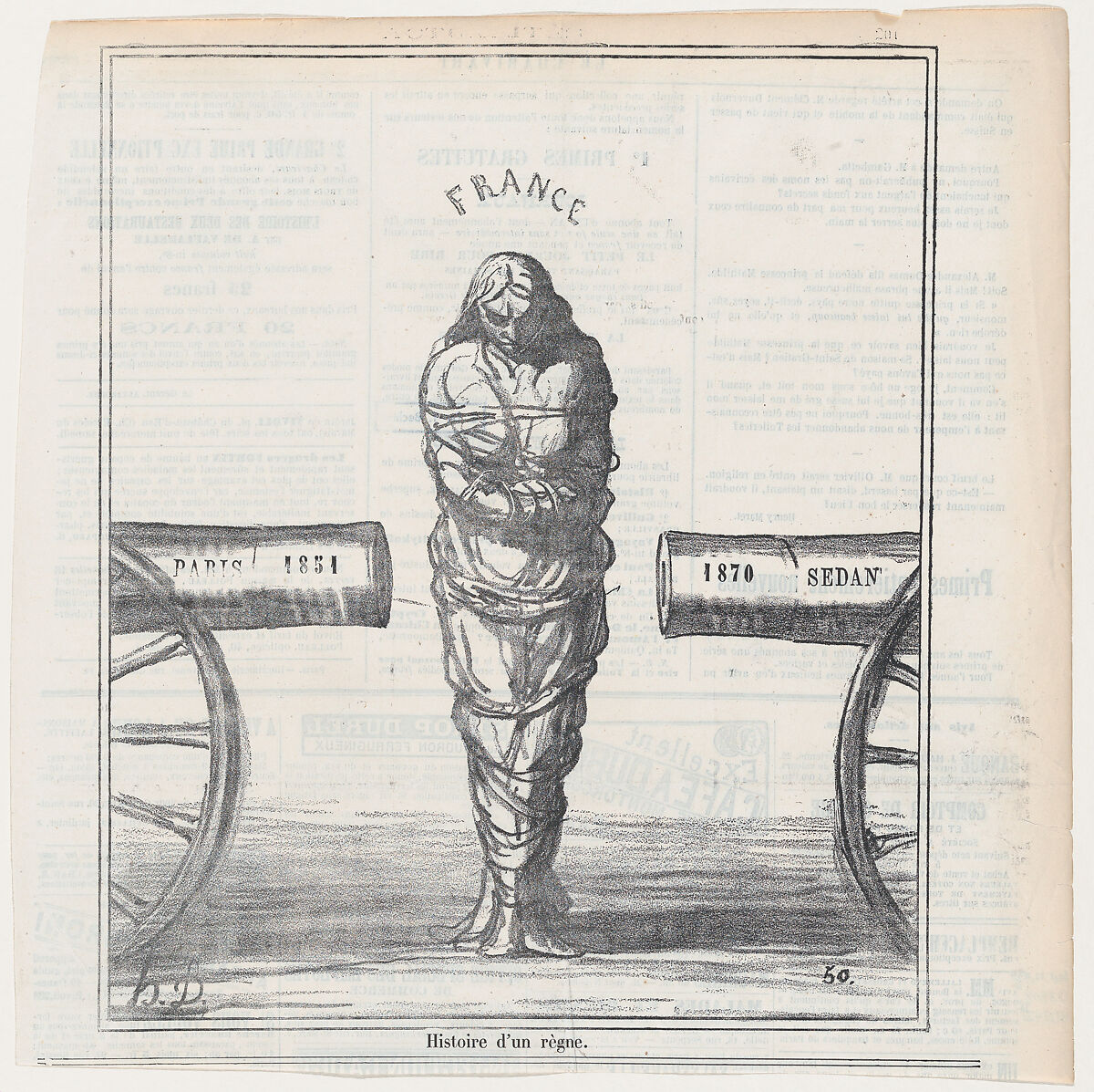 History of a reign, from "News of the day", Honoré Daumier (French, Marseilles 1808–1879 Valmondois), Lithograph on newsprint; second state of two (Delteil) 