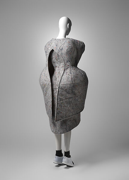 Ensemble, Comme des Garçons (Japanese, founded 1969), (a)  polyester, nylon, cotton, triacetate, polypropylene, (b, c) cotton, nylon, and (d, e) polyester, plastic (synthetic rubber), Japanese