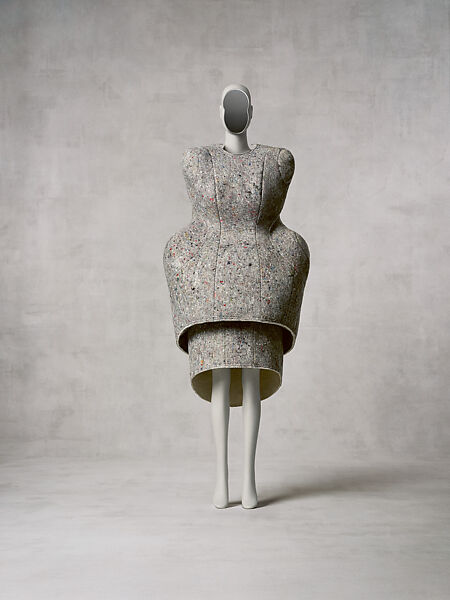 Ensemble, Comme des Garçons  Japanese, (a)  polyester, nylon, cotton, triacetate, polypropylene, (b, c) cotton, nylon, and (d, e) polyester, plastic (synthetic rubber), Japanese