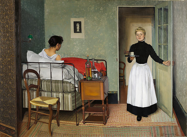 The Sick Girl (La malade), Félix Vallotton (Swiss, Lausanne 1865–1925 Paris), Oil on canvas 