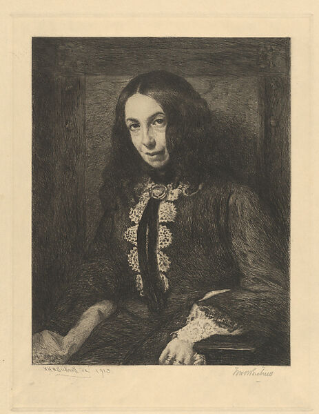 Elizabeth Barrett Browning, William Harry Warren Bicknell (American, Boston, Massachusetts 1860–1947 Winchester, Massachusetts), Etching and drypoint 