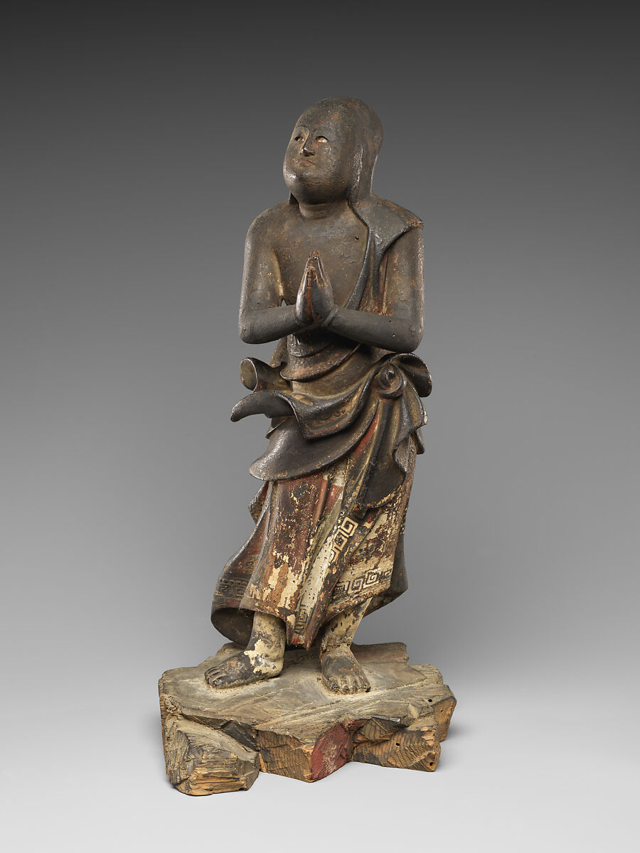 The Boy Attendants Kongara Dōji and Seitaka Dōji, Unidentified Artists, act. 14th century, Lacquered wood with traces of paint, inlaid glass eyes; joined-block construction (yosegi-zukuri), Japan