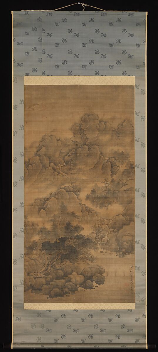 Cloudy mountains, Fa Ruozhen (Chinese, 1613–1696), Hanging scroll, ink and color on silk, China