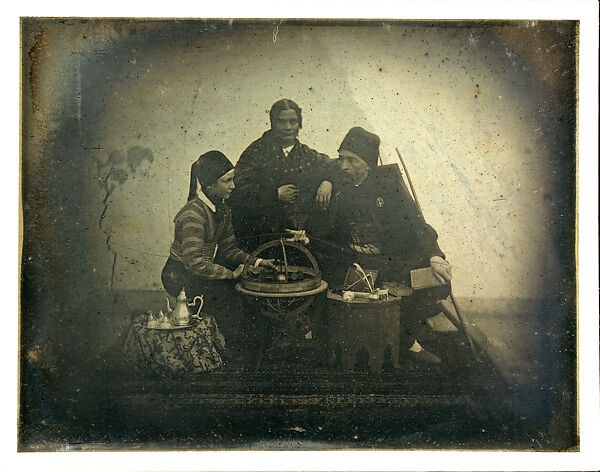 Nicolas Perron and his family, Cairo, Joseph-Philibert Girault de Prangey (French, 1804–1892), Daguerreotype 