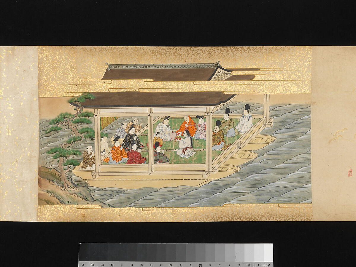 The Great Woven Cap (Taishokkan), Three handscrolls; ink, color, and gold on paper, Japan