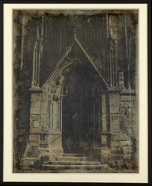 Porte Rouge, Notre-Dame Cathedral, Paris, Joseph-Philibert Girault de Prangey (French, 1804–1892), Daguerreotype 