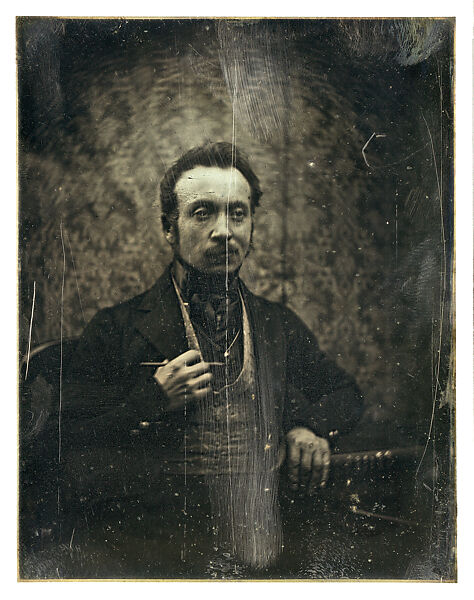 Self-portrait, Joseph-Philibert Girault de Prangey (French, 1804–1892), Daguerreotype 