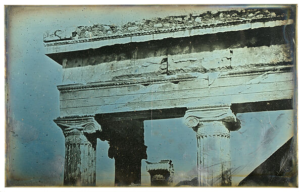 Capital Detail, Erechtheion, Athens, Joseph-Philibert Girault de Prangey (French, 1804–1892), Daguerreotype 