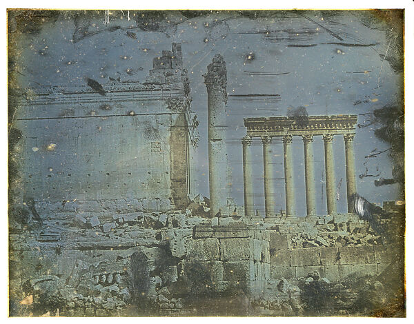 Temples of Jupiter and Bacchus, Baalbek, Joseph-Philibert Girault de Prangey (French, 1804–1892), Daguerreotype 