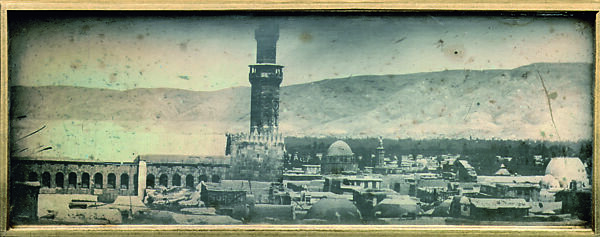 Great Mosque of Damascus, Viewed from Khan As'ad Pasha, Joseph-Philibert Girault de Prangey (French, 1804–1892), Daguerreotype 