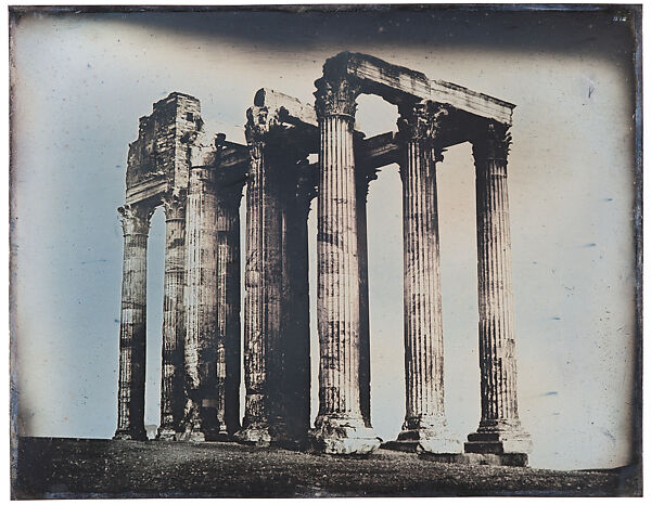 Olympieion, Athens, Viewed from the East, Joseph-Philibert Girault de Prangey (French, 1804–1892), Daguerreotype 