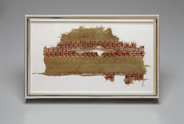 Textile with geometric pattern, Silk