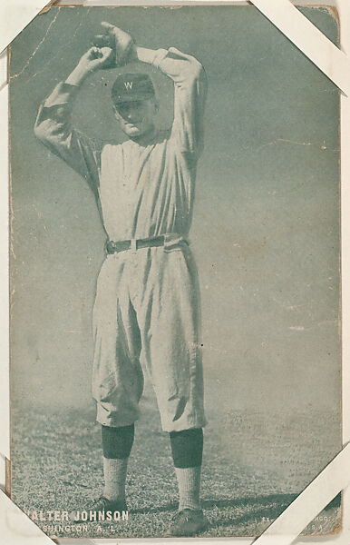 Walter Johnson from Baseball Exhibits series (W461), Exhibit Supply Company, Commercial color photolithograph 