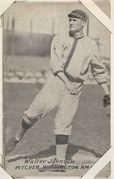 Walter Johnson from Baseball Exhibits series (W461), Exhibit Supply Company, Commercial photolithograph 