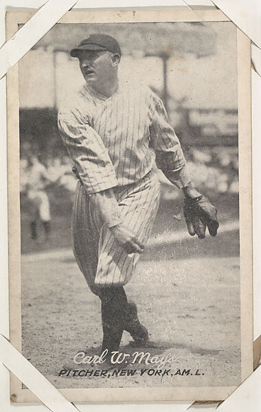 Carl W. Mays from Baseball Exhibits series (W461), Exhibit Supply Company, Commercial photolithograph 