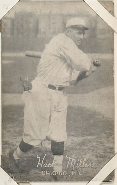 Hack Miller from Baseball Exhibits series (W461), Exhibit Supply Company, Commercial photolithograph 