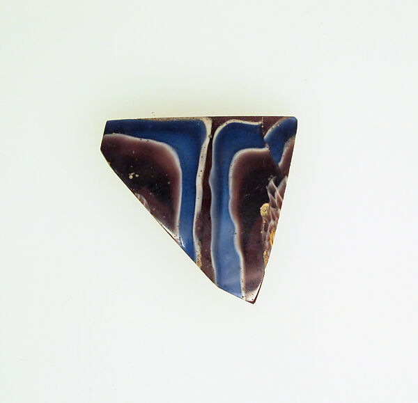 Glass mosiac bowl fragment, Glass, Roman 