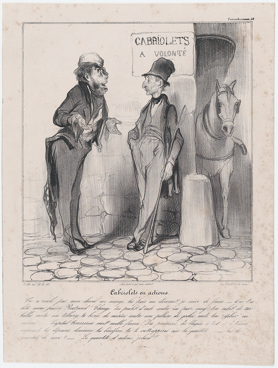 Plate 24: Gigs in action, from 'Caricaturana,' published in Les Robert Macaires, Honoré Daumier (French, Marseilles 1808–1879 Valmondois), Lithograph on wove paper; second state of two (Delteil) 