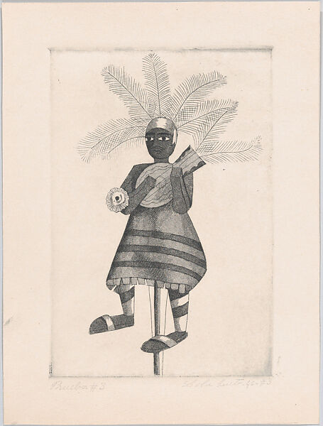 A Ritual Dancer, from "Titeres Populares Mexicanos" (Mexican popular puppets), Lola Cueto (Mexican, 1897–1978), Etching, proof impression with aquatint, third and final state 