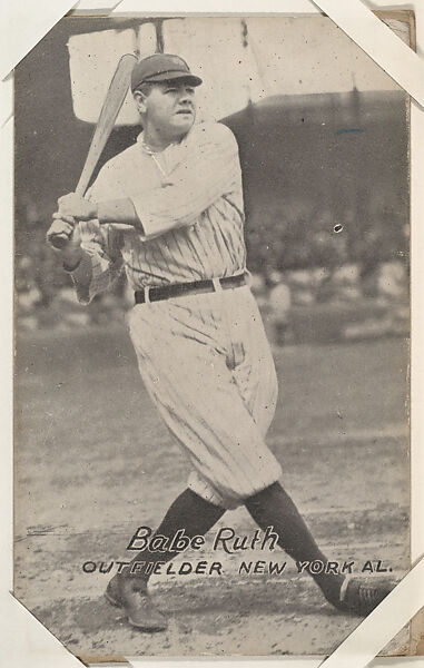Babe Ruth from Baseball Exhibits series (W461), Exhibit Supply Company, Commercial photolithograph 