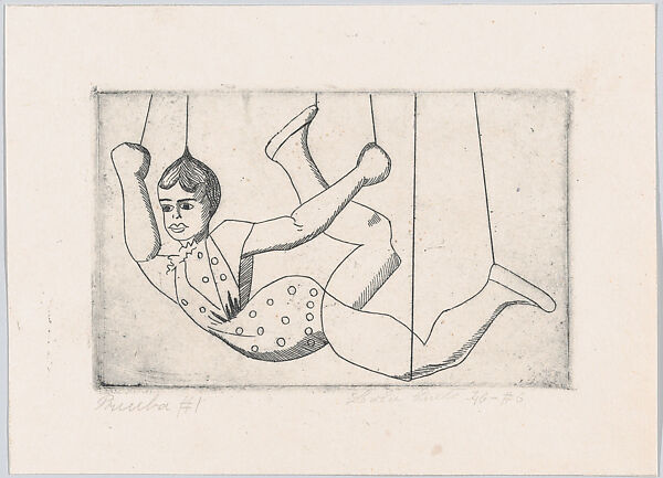 Circus Girl, from "Titeres Populares Mexicanos" (Mexican popular puppets), Lola Cueto (Mexican, 1897–1978), Etching; proof 