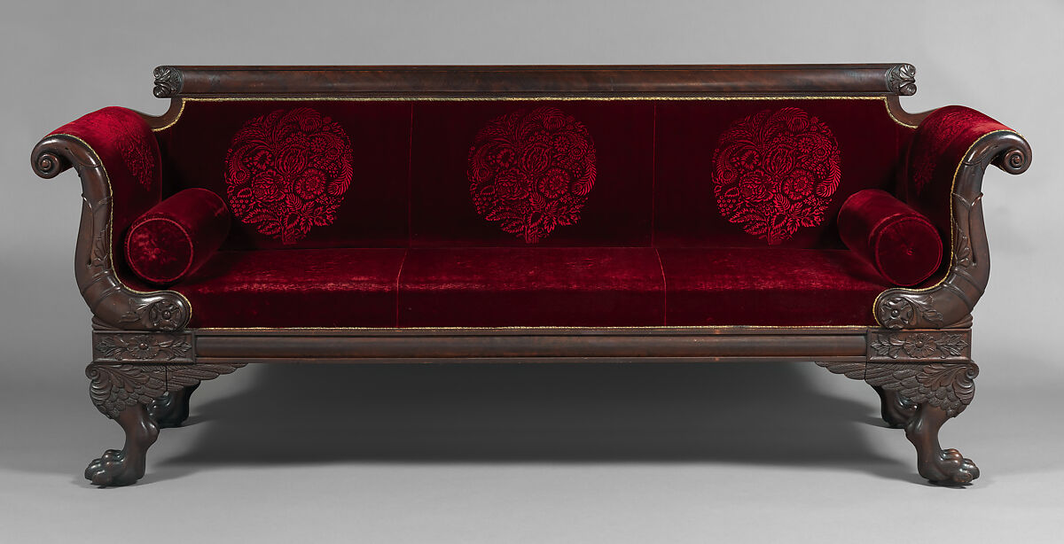 Sofa, Mahogany, American 