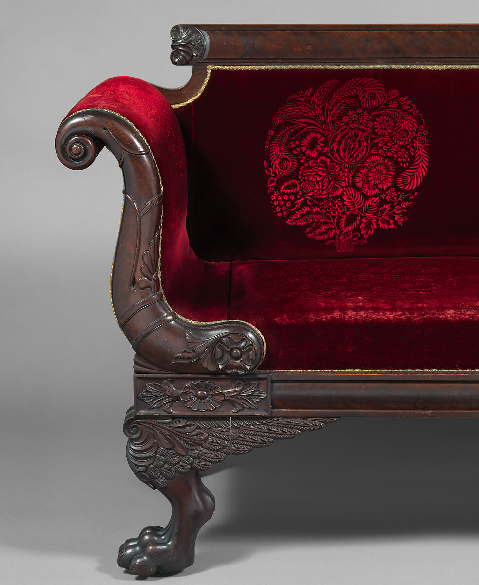 Sofa, Mahogany, American