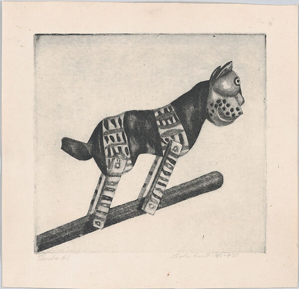 A Tiger, from "Titeres Populares Mexicanos" (Mexican popular puppets), Lola Cueto (Mexican, 1897–1978), Etching and aquatint, proof 