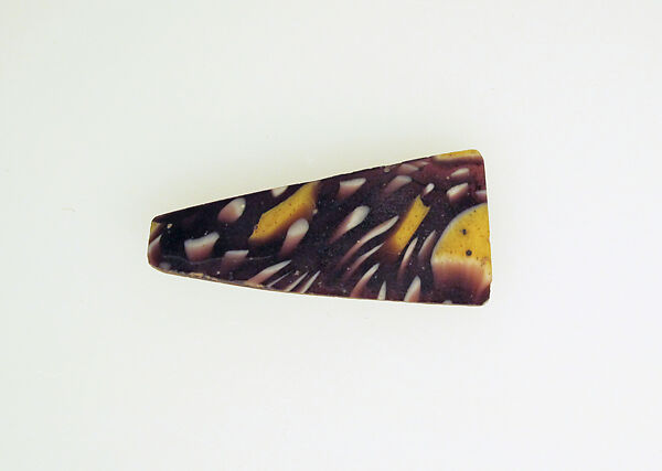 Glass mosaic fragment, Glass, Roman 