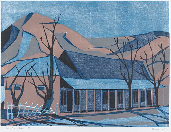 Frontier Store, John Lewis Boylan (American, Cleveland, Ohio, 1921), Woodcut 